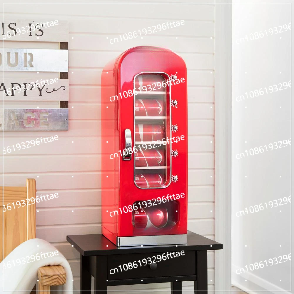 American Retro Coca-Cola Mini Vending Machine 10 Cans, Pop-up Small Refrigerator, Home Car Sales