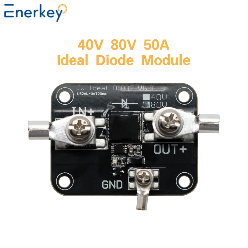 

Enerkey Ideal Diode 1.5mR 80V 50A Sufficient Current Photovoltaic Solar Base Station Industrial Control Redundancy Switching