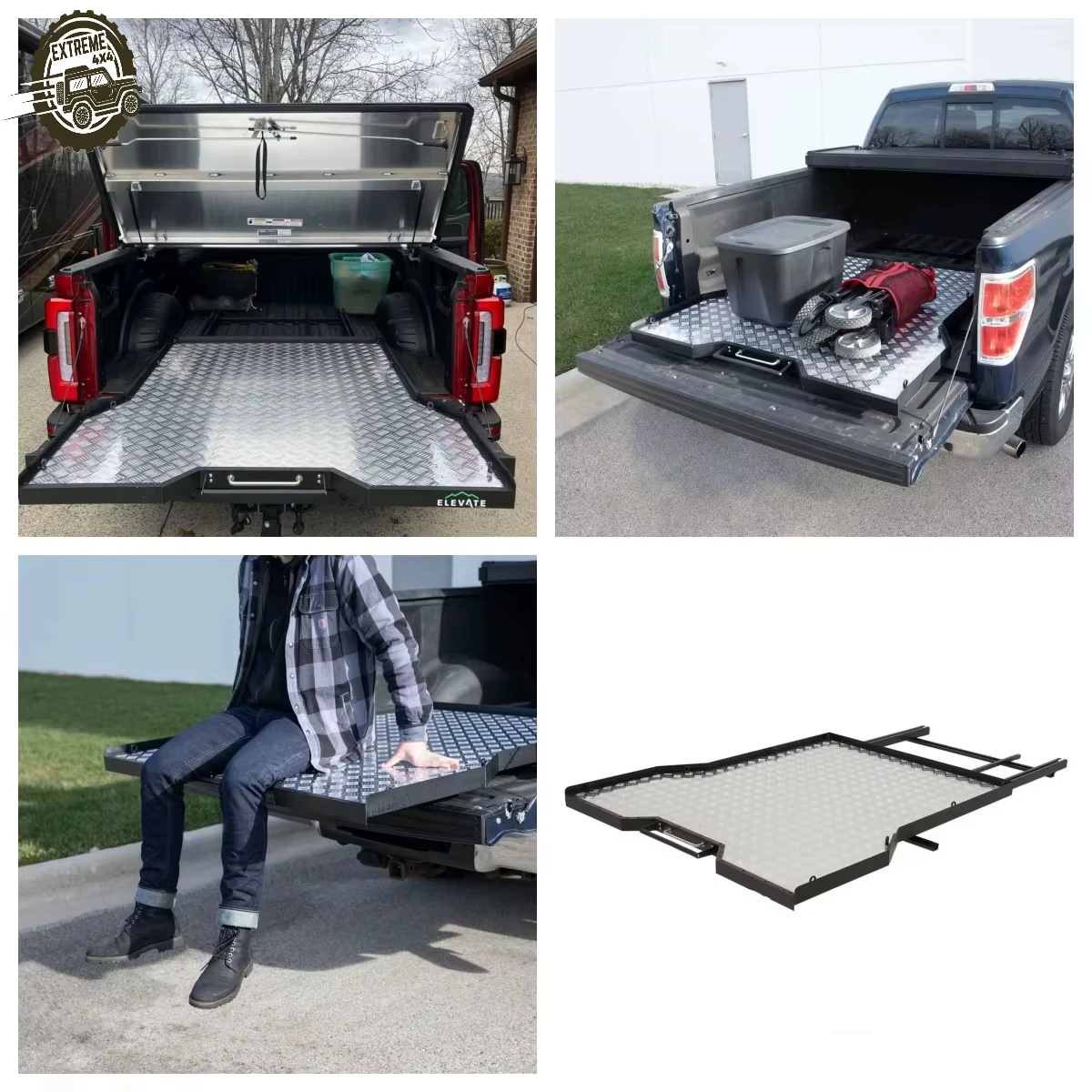 

4x4 Pickup Cargo Drawers Slide Tray Steel Truck Bed Slide Tray Split or Integral Slide Tray