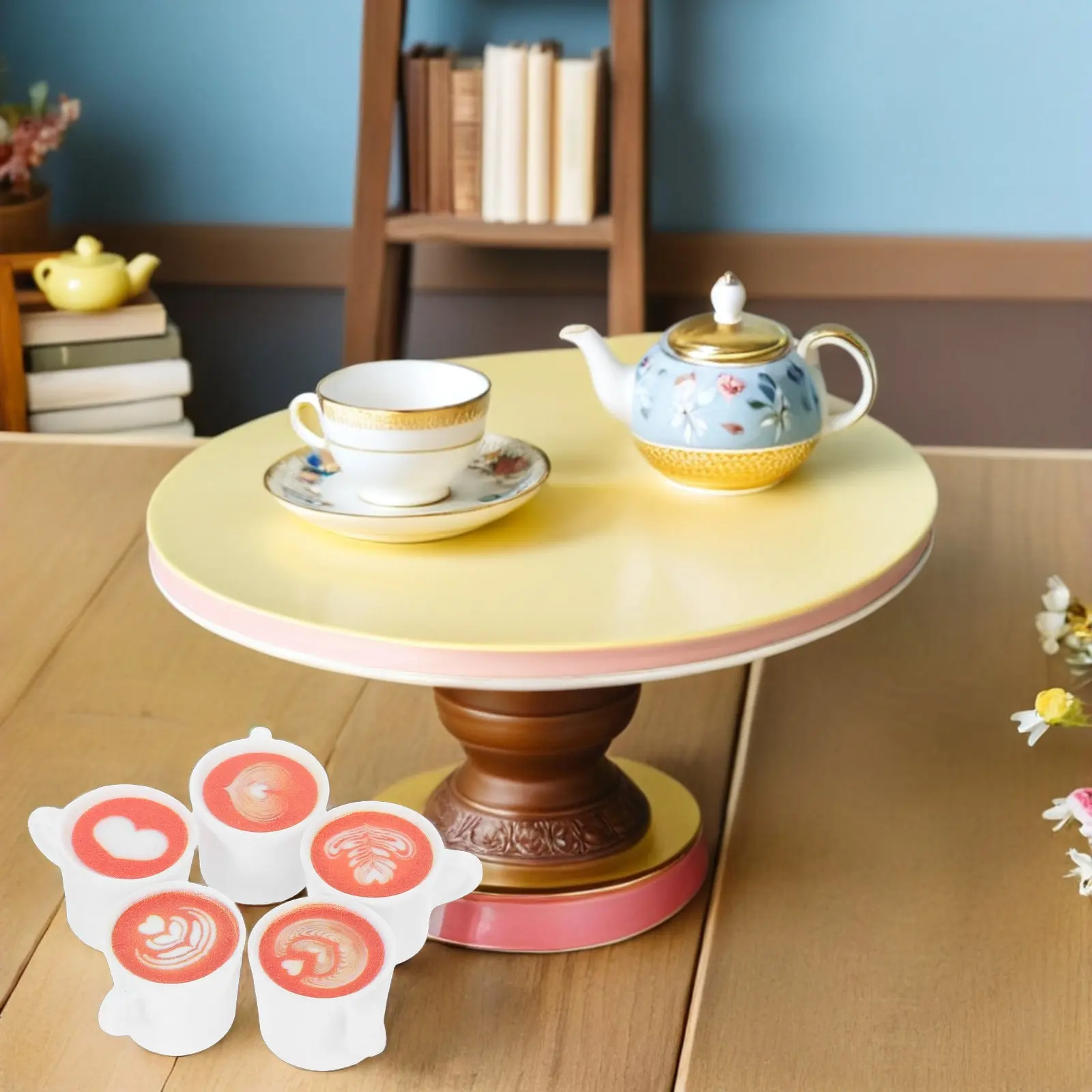 50pcs Mini Kitchen Set Resin Miniature Coffee Cups Dollhouse Crafts Decoration Durable Lightweight for Creative