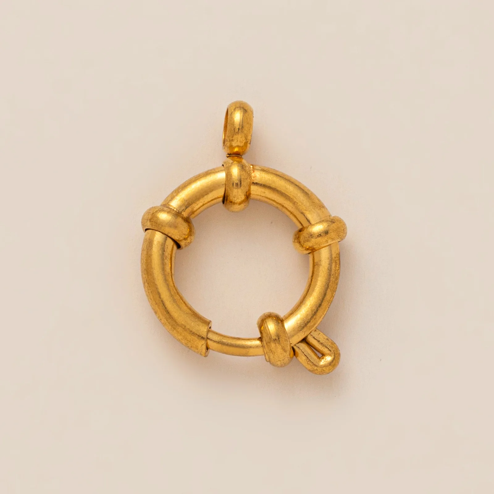 New stainless steel adjustable loop pendant DIY accessory, vacuum plated with golden color in furnace for color preservation - Image 4