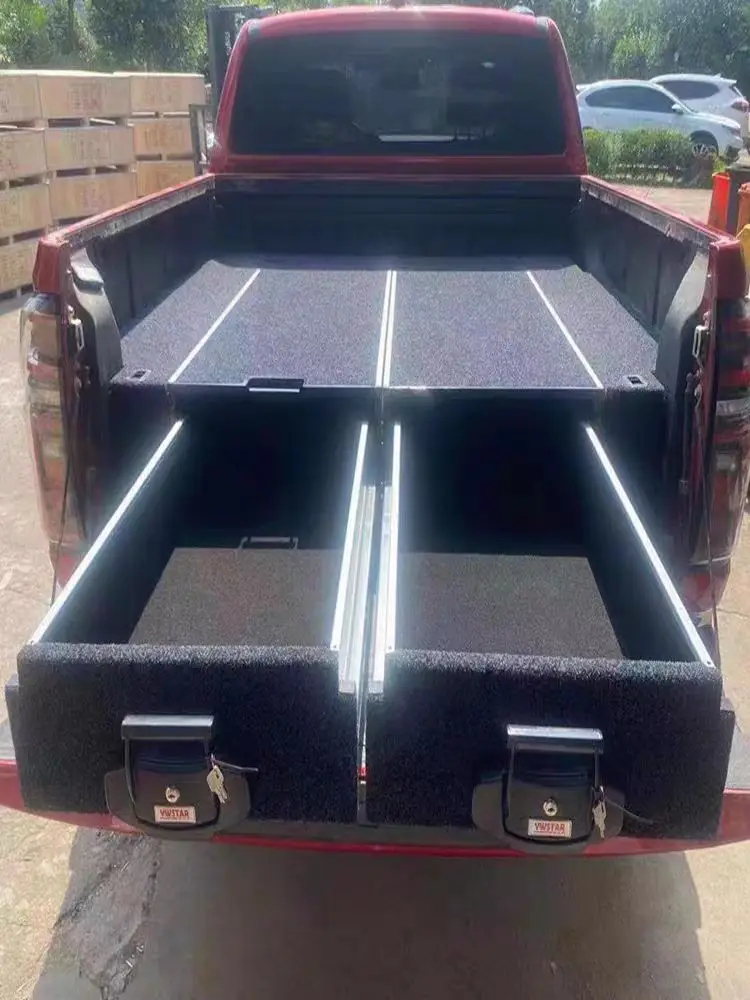 

CoolCar 4x4 Алюминиевый лоток для ящика грузовика Встроенная крышка Magic Box для пикапа автомобиля