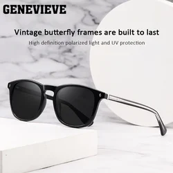 GENEVIEVE Classic Oval Sunglasses Simple Design New Polarized Sunglasses Customizable Prescription UV Protection S31128