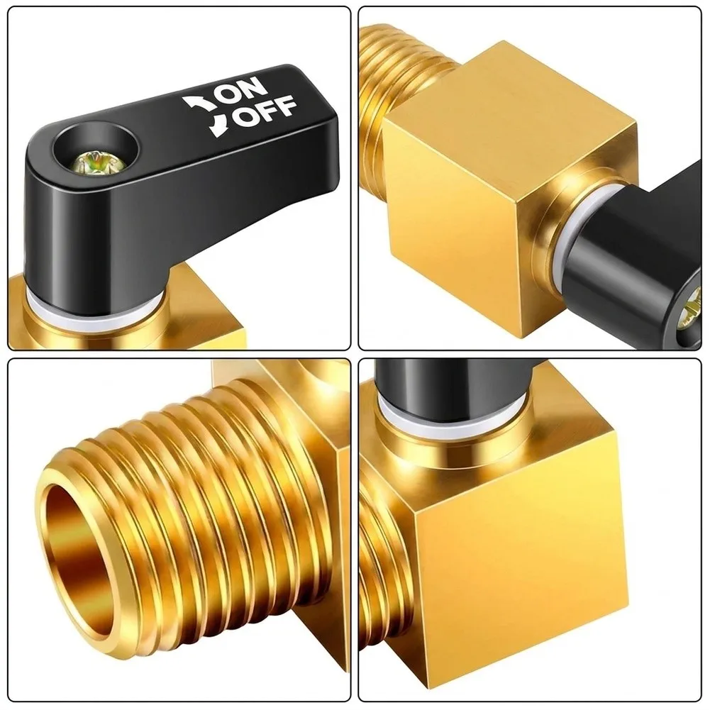 1/2pcs Air Compressor Valve Brass Drain Cock Ball Valve 1/4'' NPT Male Thread Air Compressor Accessories