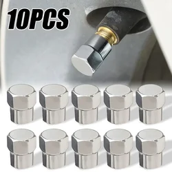 10 pçs tampa da válvula do pneu com anel de borracha o plástico cromo à prova de poeira cobre universal carros bicicleta caminhões motocicletas acessórios