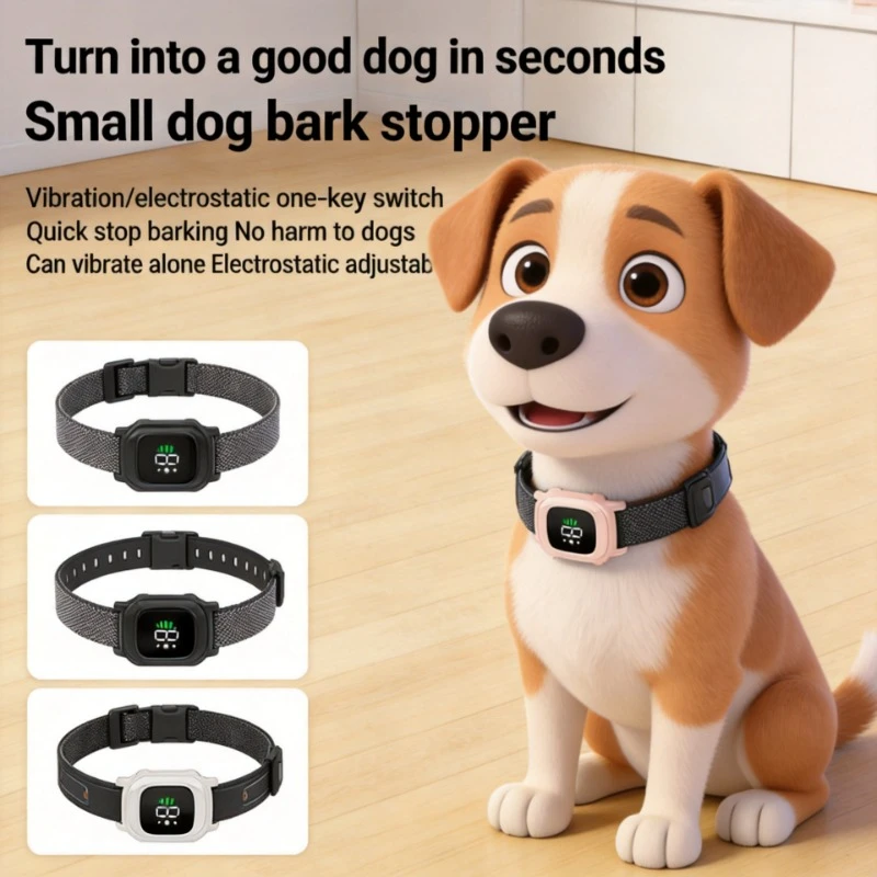 Automatic Anti Barking Collar, Static Shock Bark Control Training Collar for Small Medium Large Dogs, Pet Dog Training Supplies