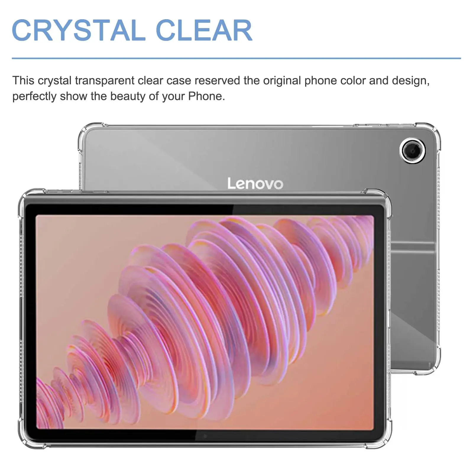 Lenovo Tab Plus 11.5"용 케이스 2024 Lenovo XiaoxinPad Studio용 강화된 모서리 보호 기능이 있는 유연한 TPU 실리콘 범퍼