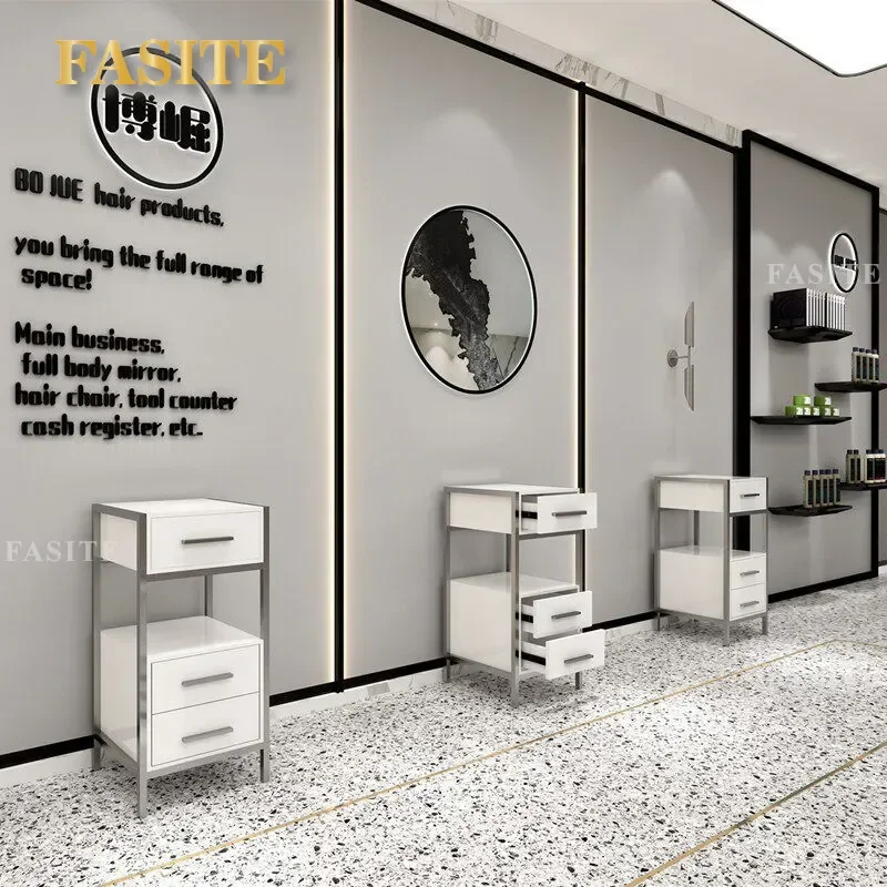 For Barber Shop Tool Cabinet Haircut Work Counter Hairdressing Products Floor Storage Unit Special Organizer Durable