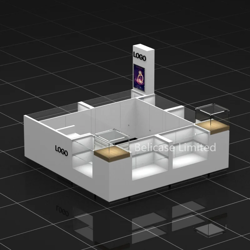 2025customized.Newest Modern Jewellery Store Layout Design Jewelry Wood Glass Display Cabinet Jewellery Shop Counter Jewelry Kio