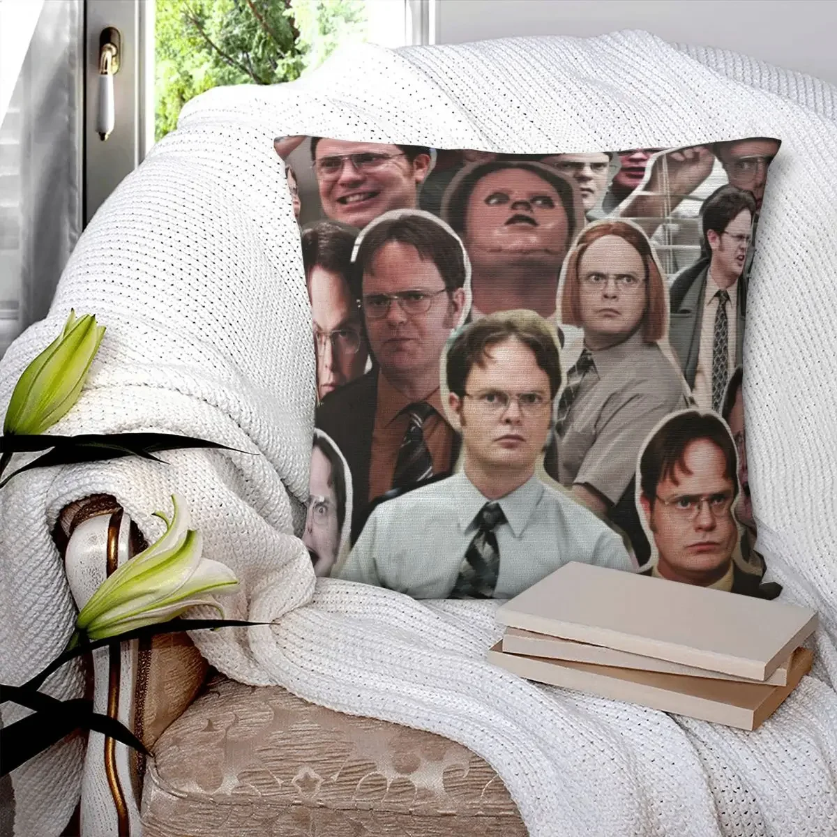 Dwight Schrute - The Office Pillowcase Polyester Pillows Cover Cushion Comfort Throw Pillow Sofa Decorative Cushions Used