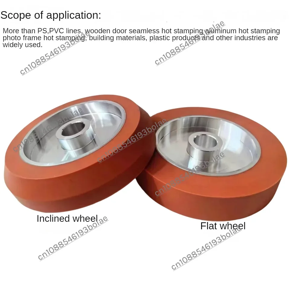 

Diameter 200* inner hole 30* Width 40 Wood door heat transfer printing rubber wheel high temperature automatic accessories