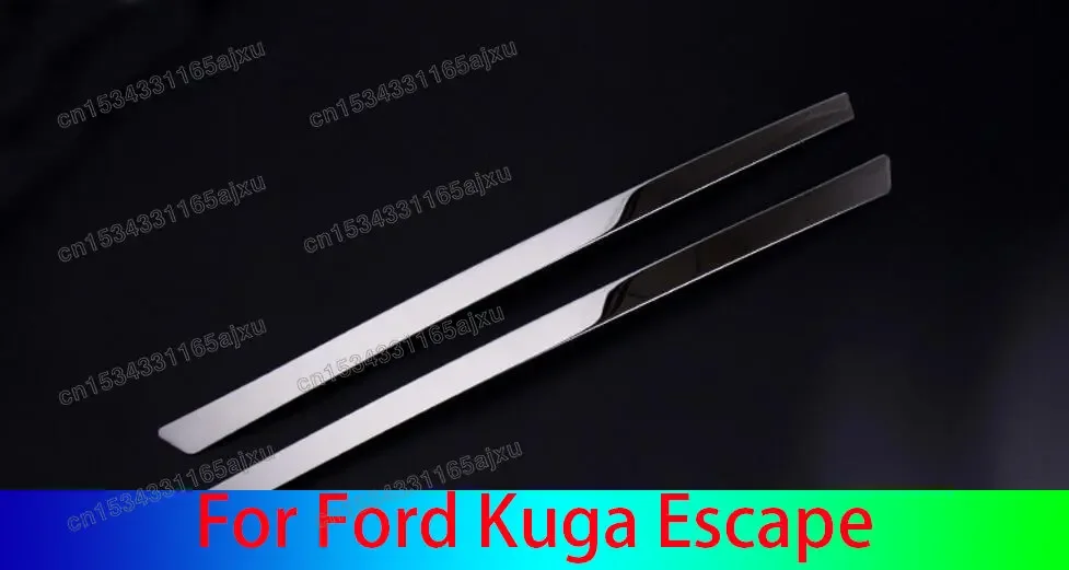 Chrome Front Bumper Protector Anti-Collision Strips Head Lamp Headlights Eyelid Covers Trims For Ford Kuga Escape 2013 - 2016