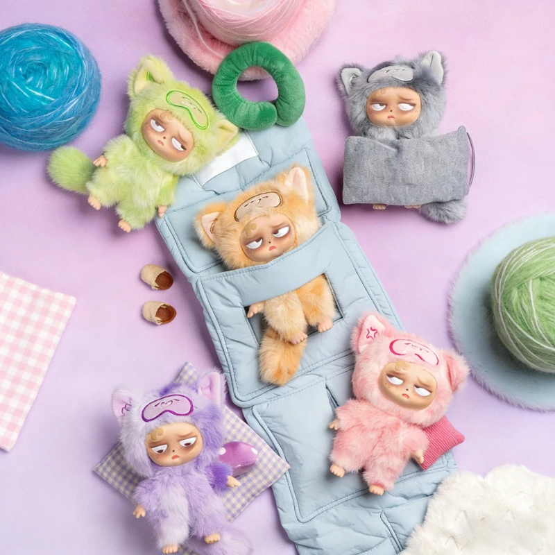 

Genuine Sleep Grumpipi V2 Series Blind Box Toy Vinyl Face Doll Sleep Grumpipi Pendant Decor Macaron Color Bag Collection Gift