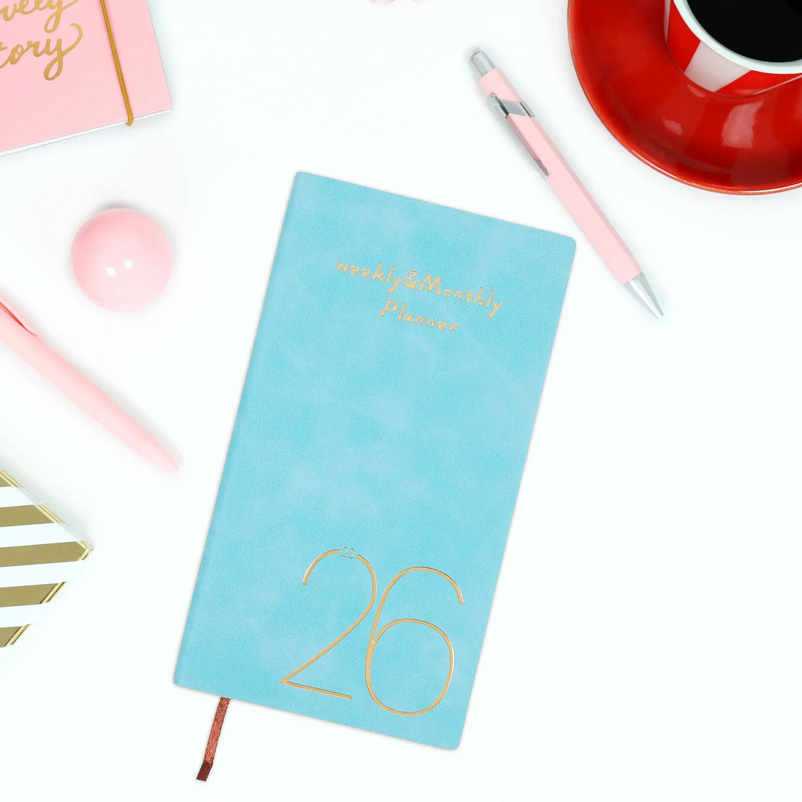 A6 Compact Daily Planner Notepad 2026 Whole Year Planning Pages Pocket Size Thick Paper Smooth Writing Schedule Planner Office