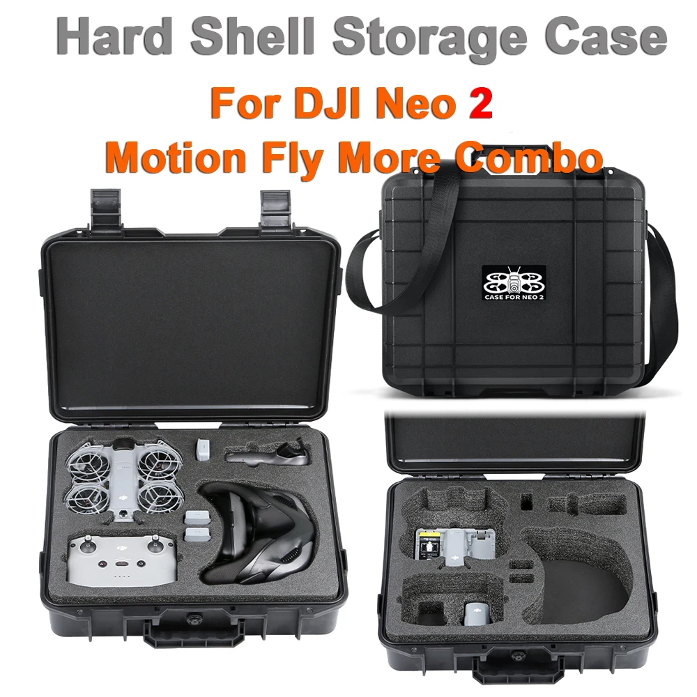 

Hard Case for DJI Neo 2 Motion Fly More Combo Portable Storage Bag with Shoulder Strap PP Material Shockproof Box Accessories