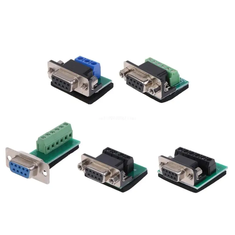 DB9 Male and DB9 Female D-SUB Adapter Plate Connector RS232 Serial to Terminal Board Module Dropship