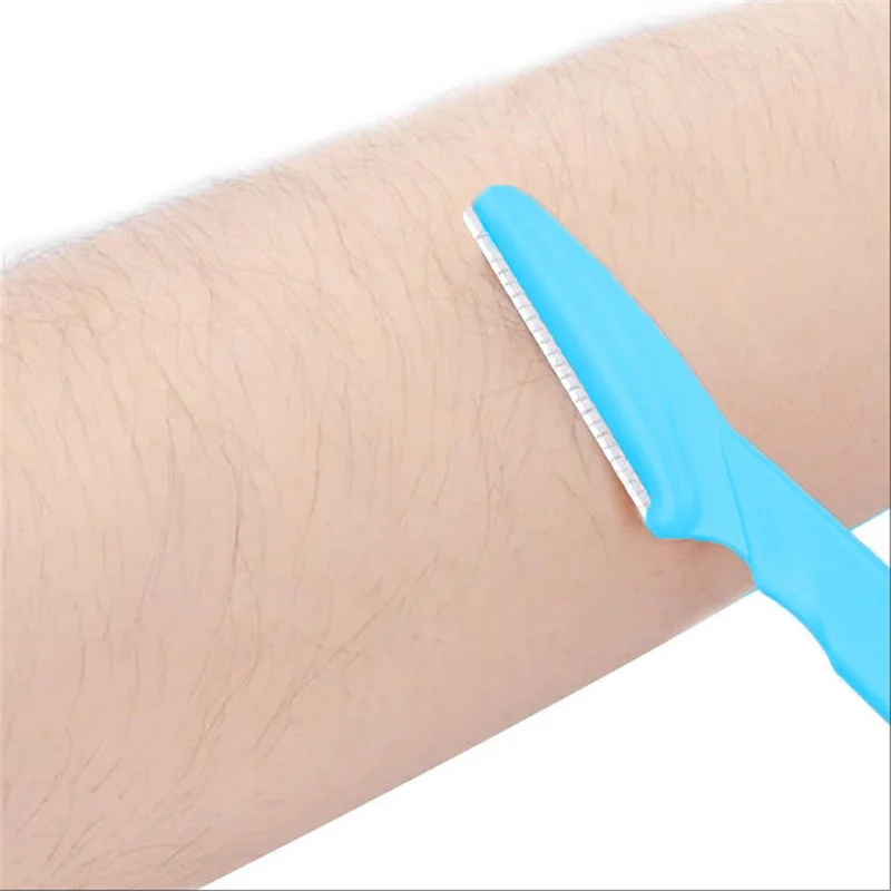 5/10/50 Pz Rasoio sopracciglia Strumenti di Trucco Sicuro Eye Brow Rasoio Viso Corpo Depilazione Lame di Rasoio Donna Sopracciglia Che Modella Coltello