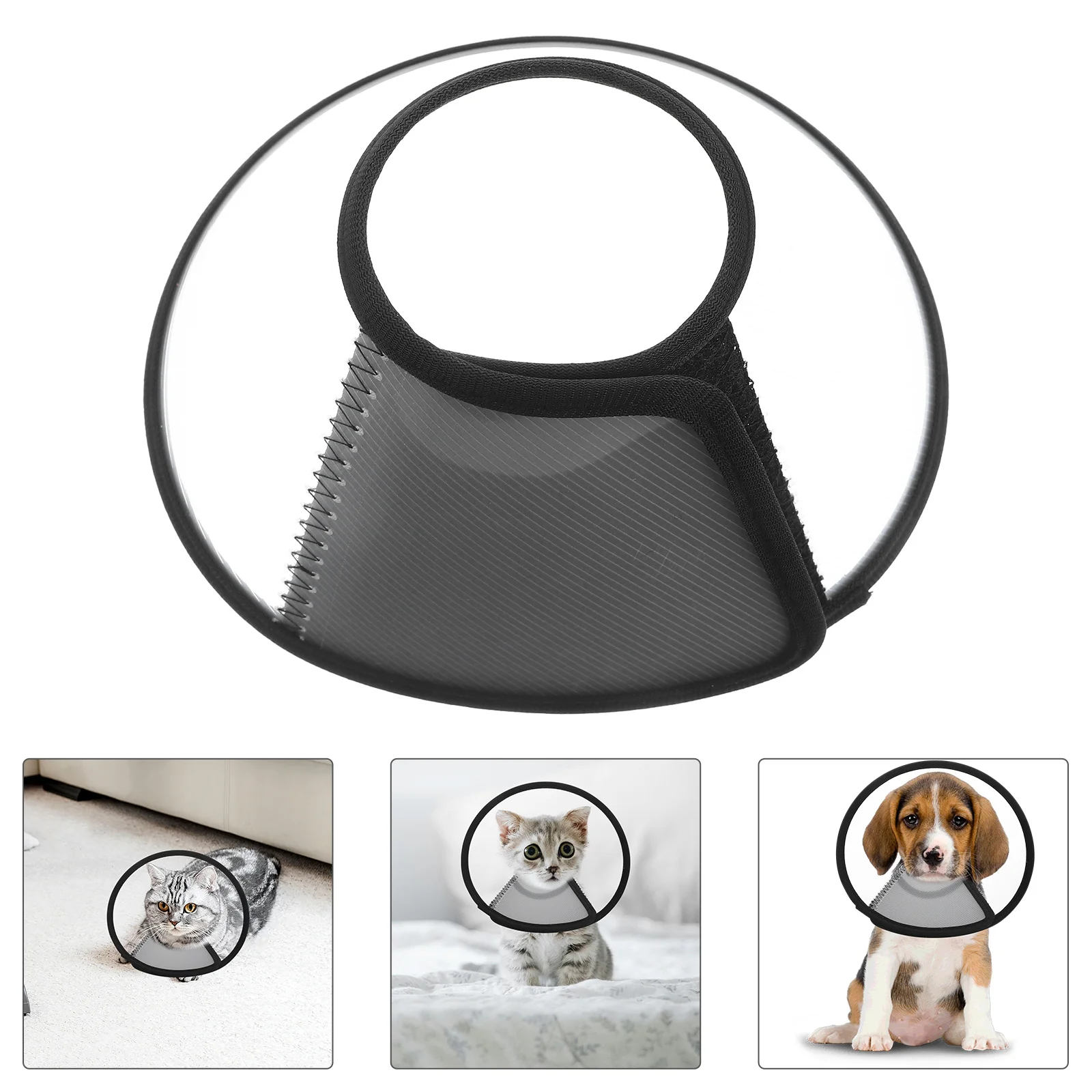 

4Pcs Pet Protective Collar Widened Thickened Plastic Elizabethan Collar for Cats Dogs Kittens Recovery Healing Anti-Lick Cone