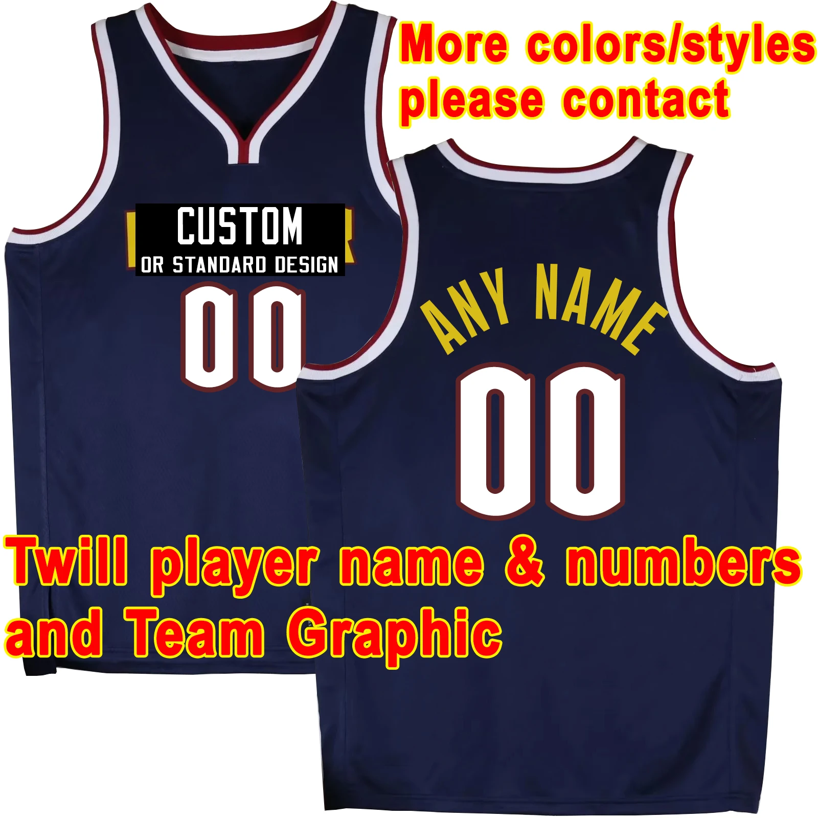 Custom American Basketball Jersey Oklahoma City San Antonio Denver LA Los Angeles Minnesota Washington Philadelphia Dallas Utah image 3