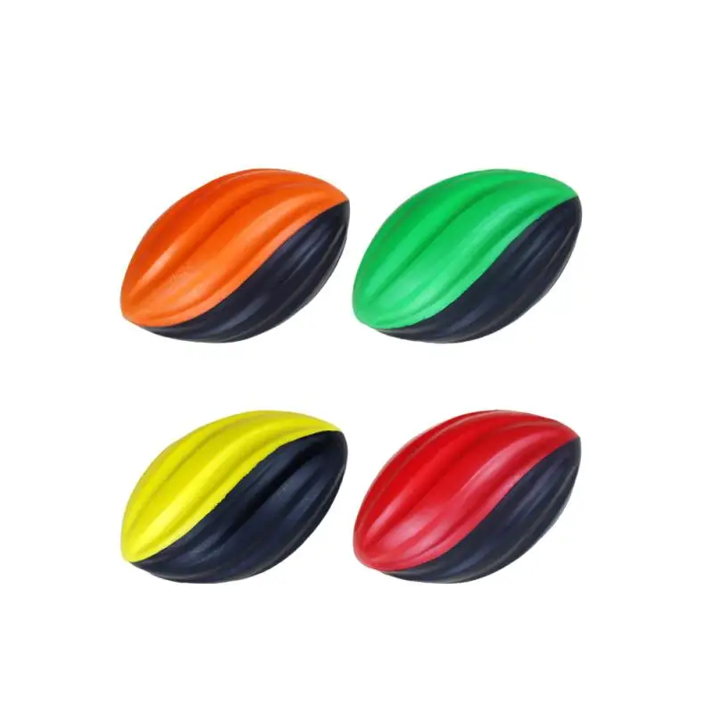 

HUA HUA PU Sponge Elastic Rainbow Rugby Anxiety Relief Sports Toy Foams Jumping Balls Child Portable Comfortable Easy Grip Toys