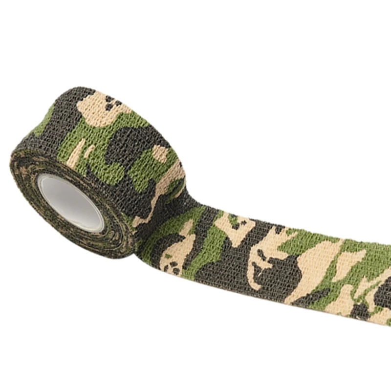 Self Adhesive Protective Camouflage Tape Wrap Outdoor Hunting Strong Wrap Stickers Stretch Elastic Cohesive Bandage N58B