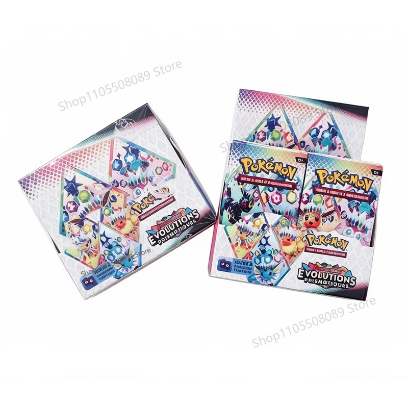 French 360Pcs Poke TCG Scarlet & Violet Prismatic Evolutions Classics Booster Box Trade Card 36 Pack Box Boys Gifts