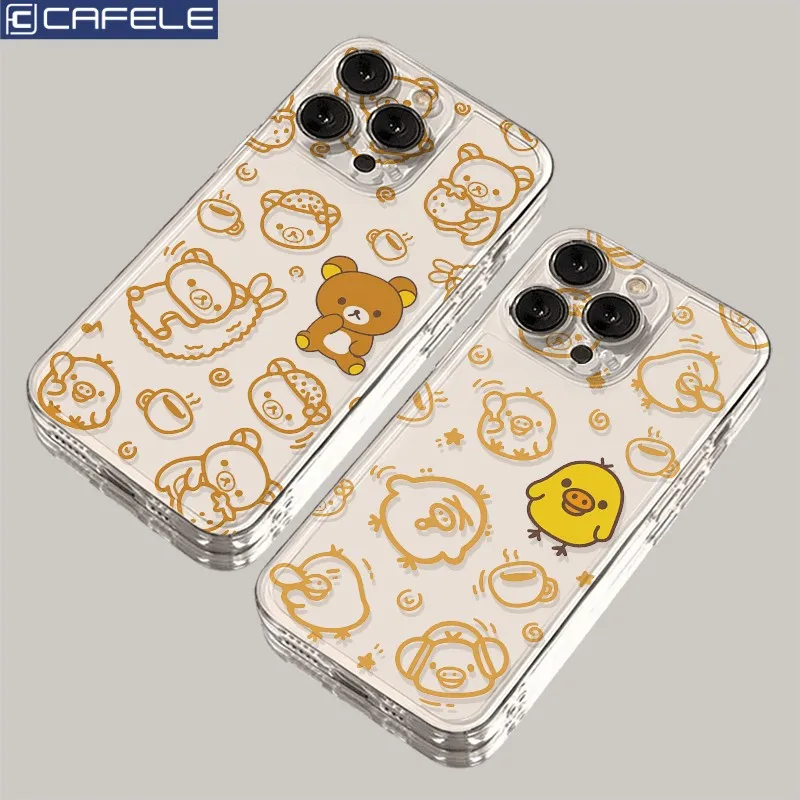 Cute Cartoon RilakkumaS Phone Case For Motorola Moto G9 G22 G32 G53 G30 G71 G72 G73 Edge 40 Pro Soft Transparent TPU Back Cover