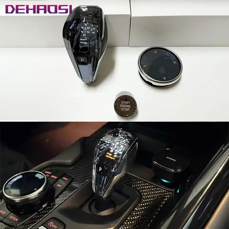 3 Piece Set Crystal Gear Shift Knob Lever For Toyota Supra A90 A91 2019-2025 MK4 MK5 Automatic Crystal Gear Handle