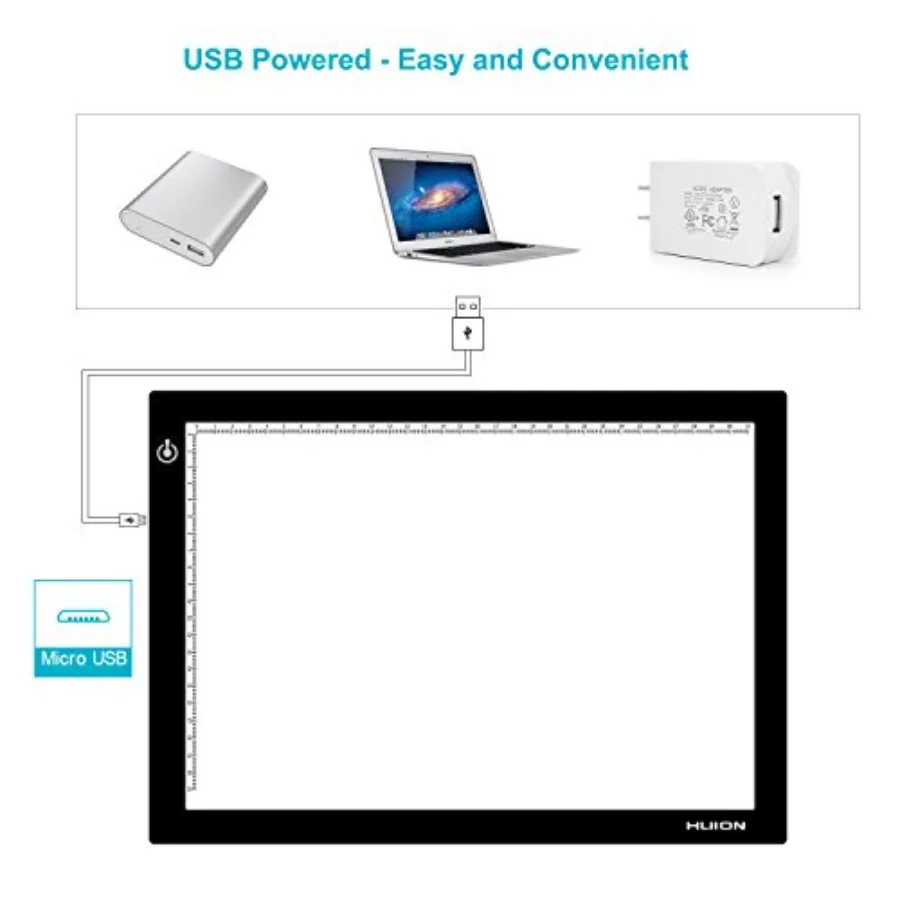 L4S LED Light Box A4 Almofada de luz ajustável ultrafina alimentada por USB para rastreamento