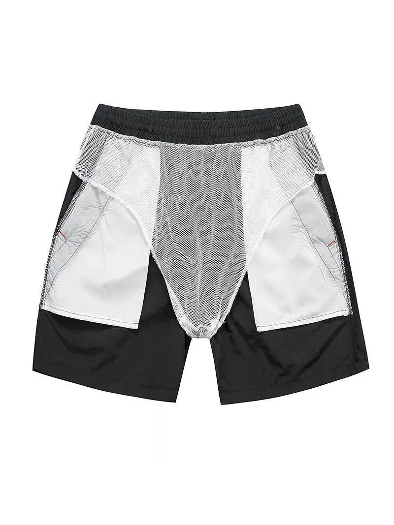 Summer Casual Loose Beach orts for Men Polyester Fiber Straight Leg mid Low Waist ort Pants Youthful Vitali Sle All S...