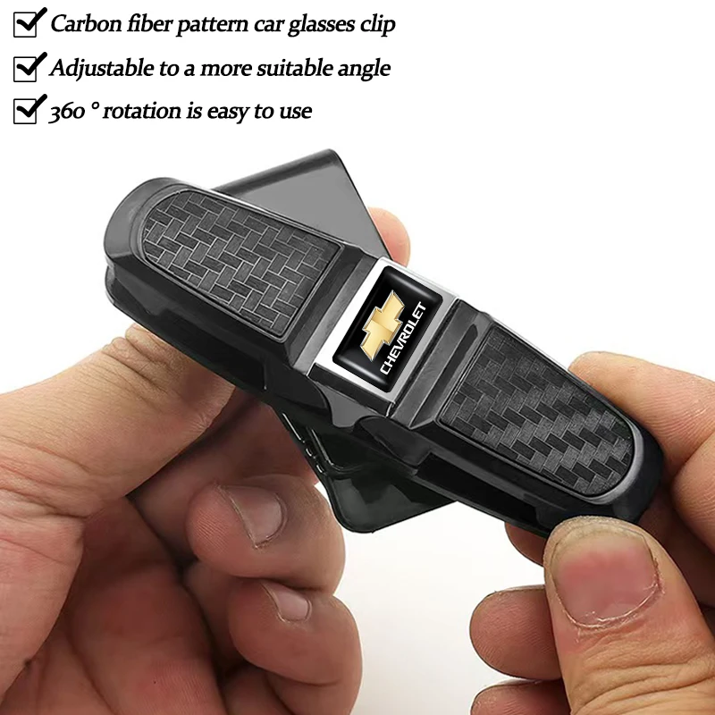 Clip para gafas de coche, visera solar, soporte para gafas de sol, Interior de coche para Chevrolet Groove Volt Lacetti Trax Niva Impala Sonic