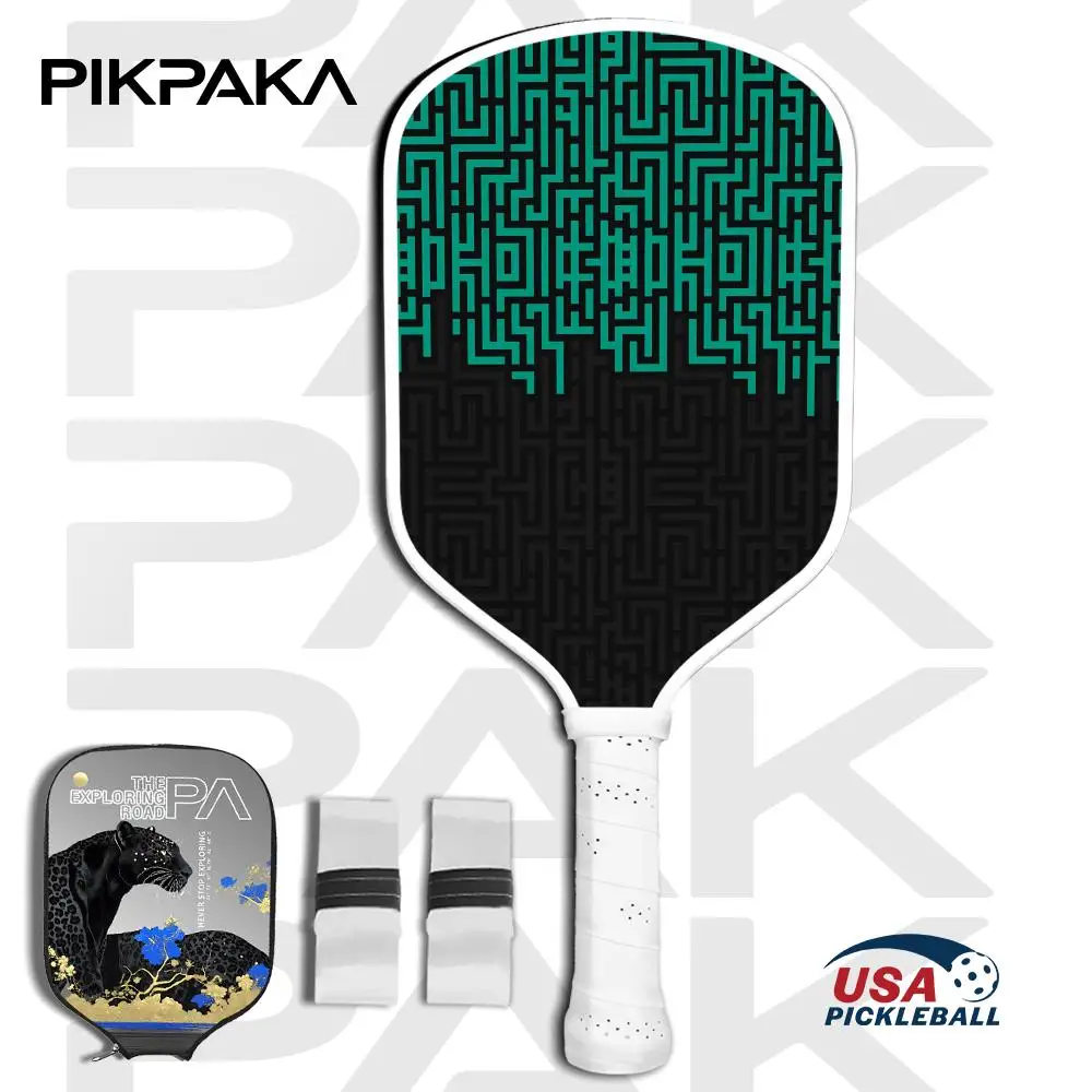 

Pickleball Paddle Set USAPA Approved T700 Carbon Fiber Unibody Thermoformed with 16MM Honeycomb Core Power&Spin Fashion Jigsaw
