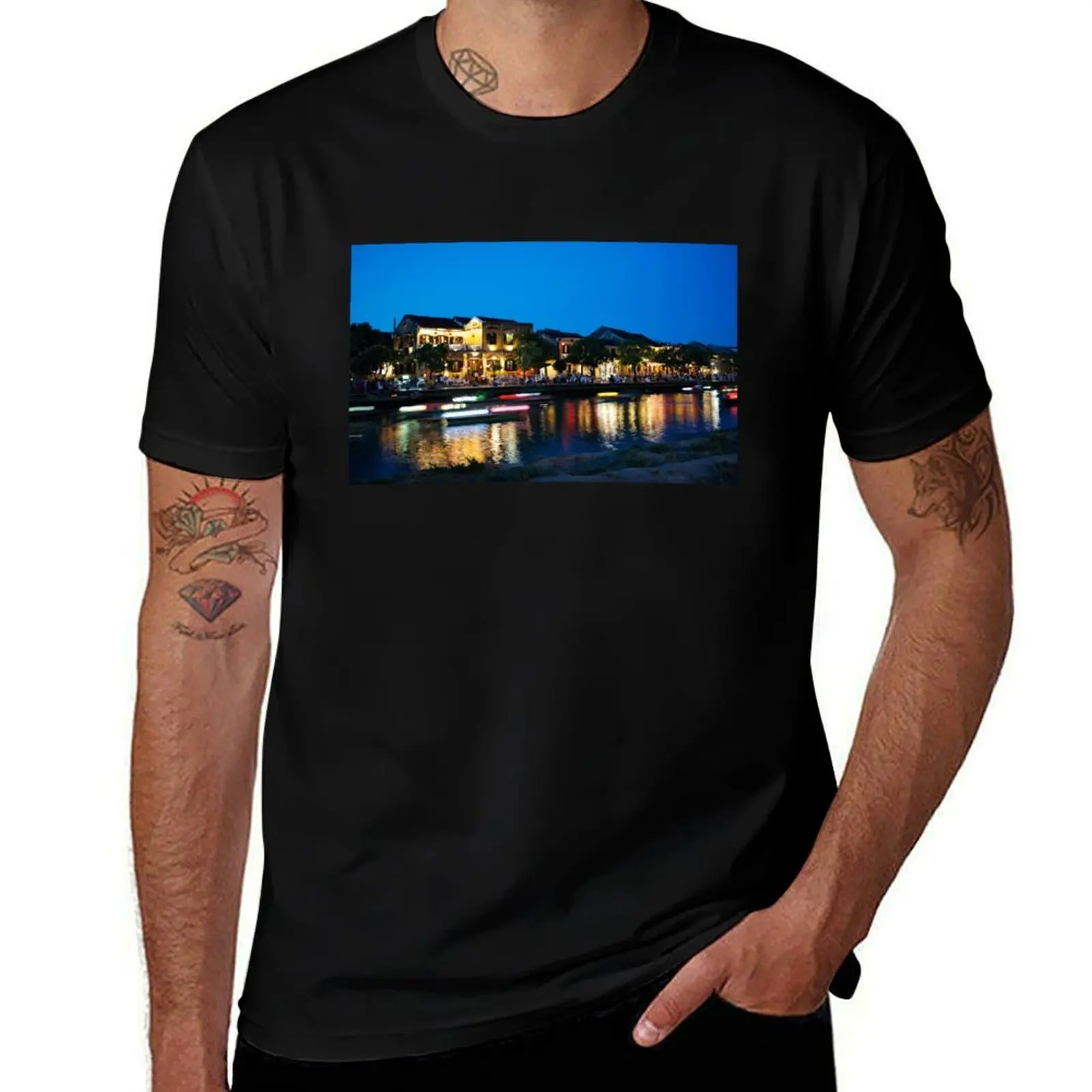

Night scene in Hoi An Vietnam T-Shirt shirts graphic summer 2025 anime mens clothing