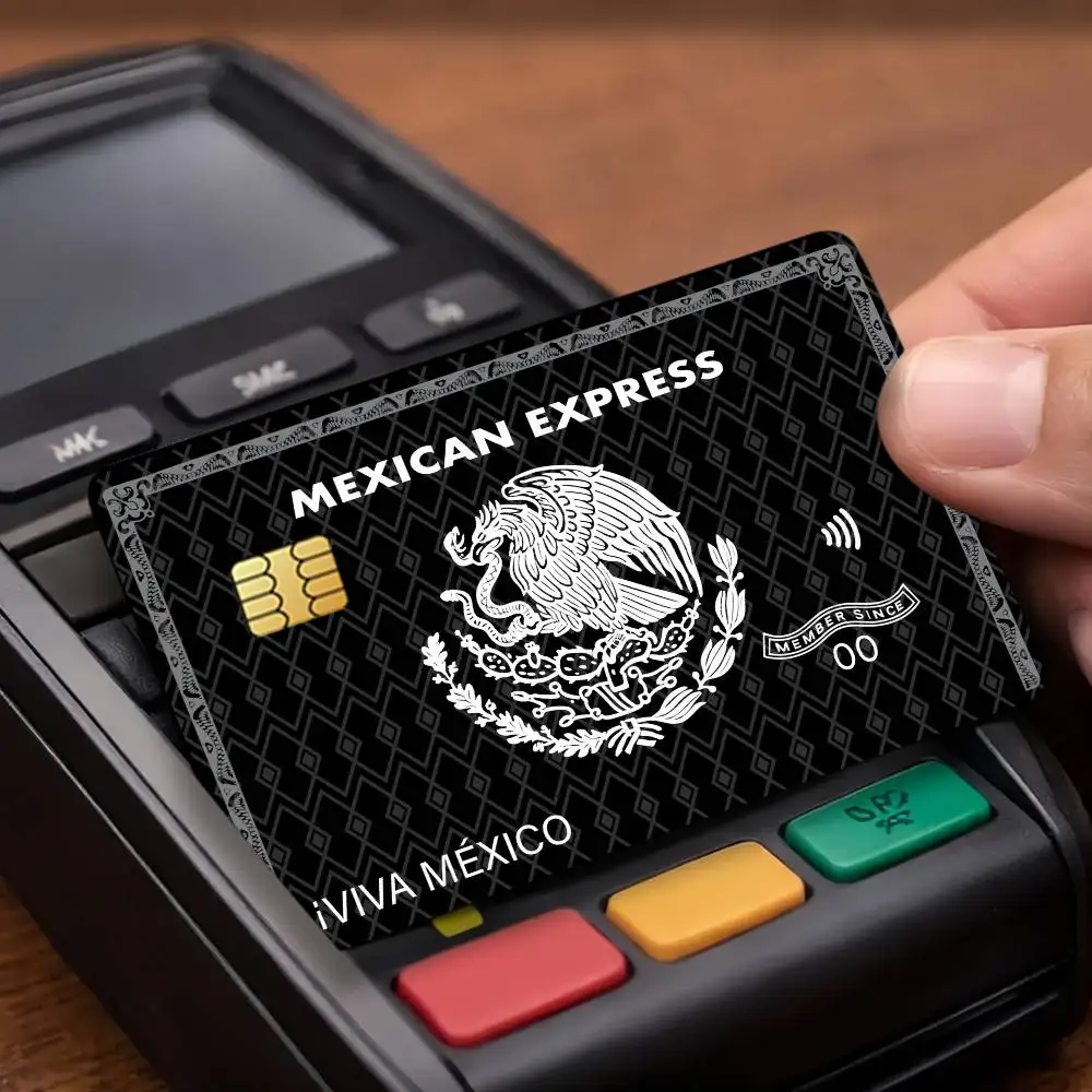 Fashion M-Mexican E-Express-S Credit Decorative Card Stickers Suitable For Bank Cards Metro Transit Anti-scratch Gift 4PCS
