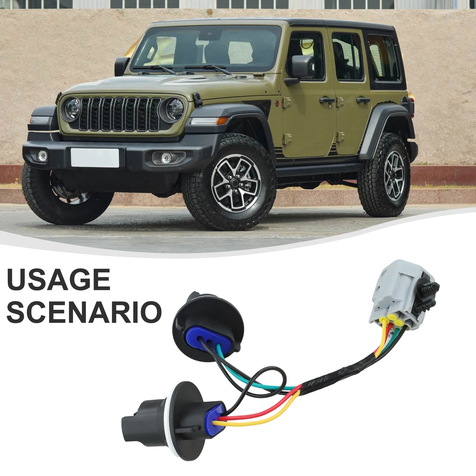 Car Tail Light Socket Harness For Jeep For Wrangler JK 2007-2018 68004166AC Wear-resistant, And Non-deformation Accessories