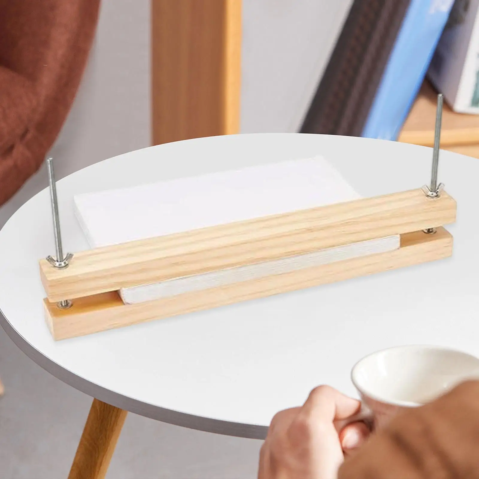 Wooden Bookbinding Press Convenient Multifunctional Bookbinding Machine for Desktop Office School Cardboard Ticket Marking