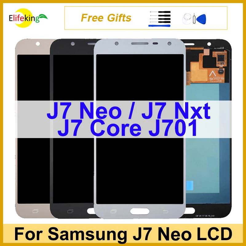 For Samsung Galaxy J7 Neo J701 J701F LCD Display Touch Screen J7 Nxt J7 Core J701M Digitizer Assembly Replacement Phone Repair