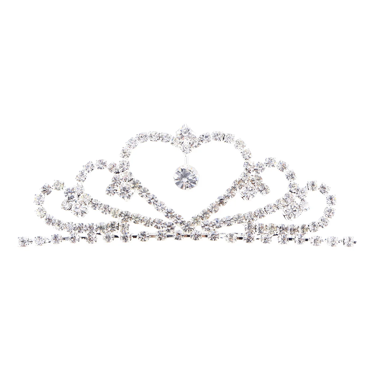 

Hair Accessories Diamond-inlaid Crown Rhinestone Tiara Wedding Headpiece for Bride