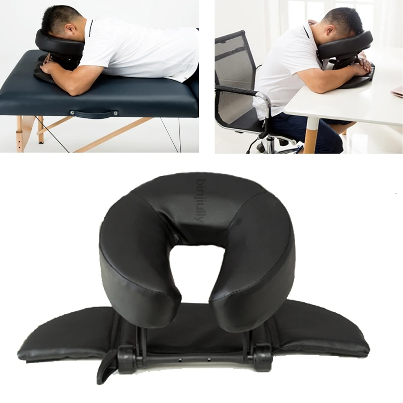Gzyora Store New Deluxe Adjustable Massage Face Pillow Headrest Beauty Cradle Pad for Desk Tabletop Home Spa Practical Usage