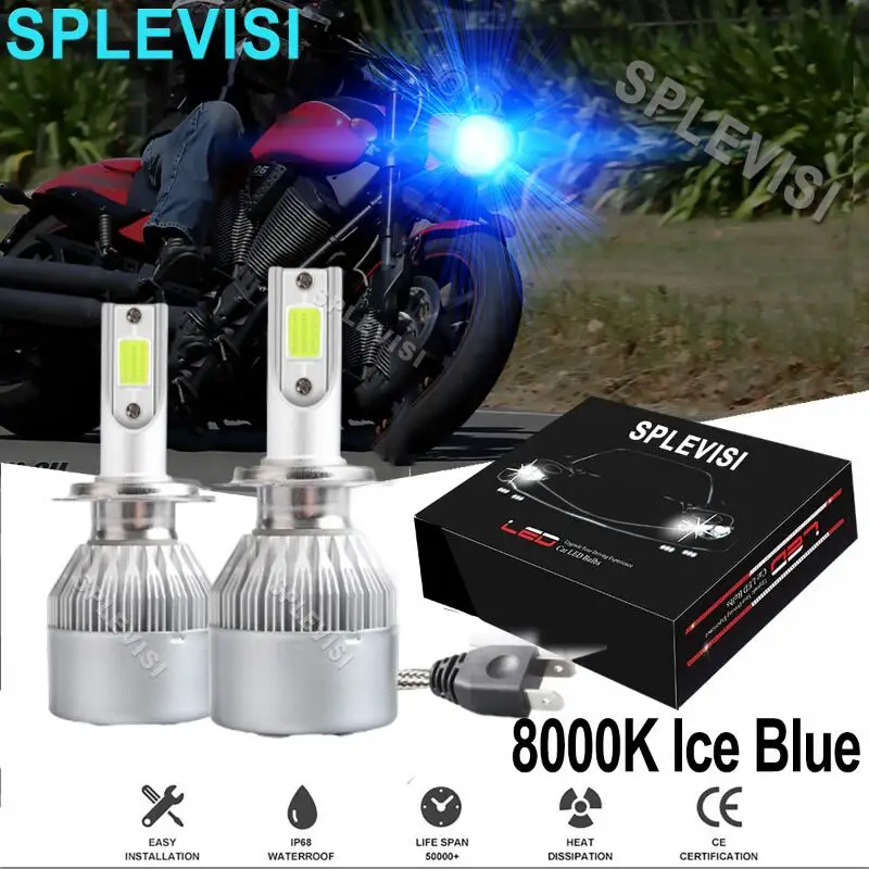 

Bright Motorcycle Light For Victory Vegas Jackpot 2008 For Victory Vegas Jackpot 2007 LED Headlight 90W Ice Blue Replacement