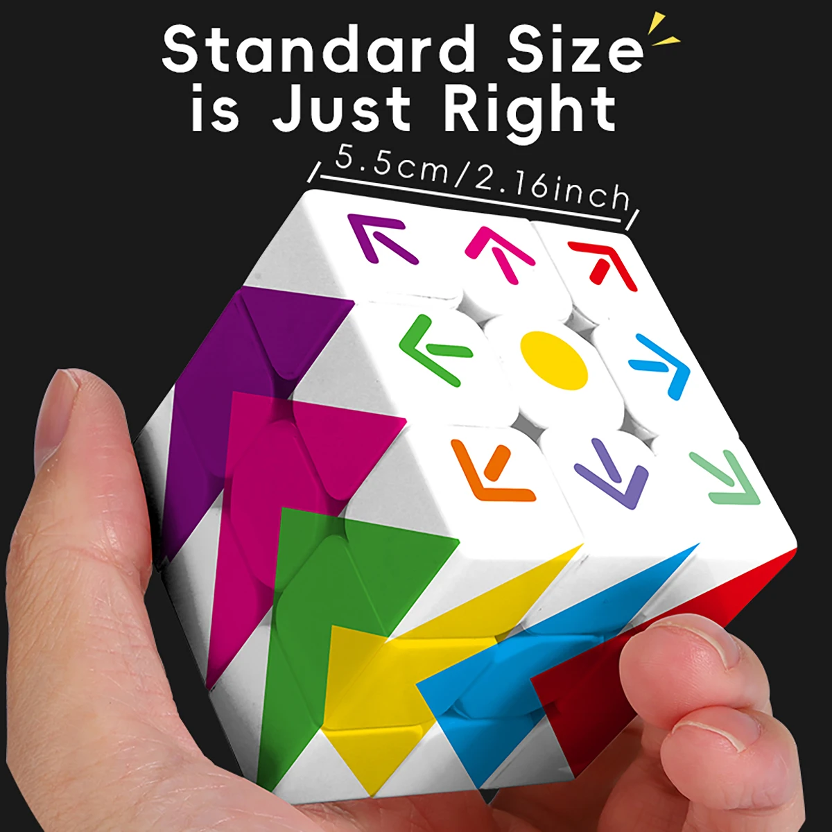매직 큐브 3x3x3 3D UV 인쇄 방향 화살표 스트레스 릴리프 퍼즐 전문 부드러운 속도 게임 어린이 장난감 선물