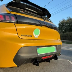 Fit Peugeot 208 GT 2019--2021 Year Rear Diffuser Bumper Lips Spoiler Splitter Body Kit Accessories