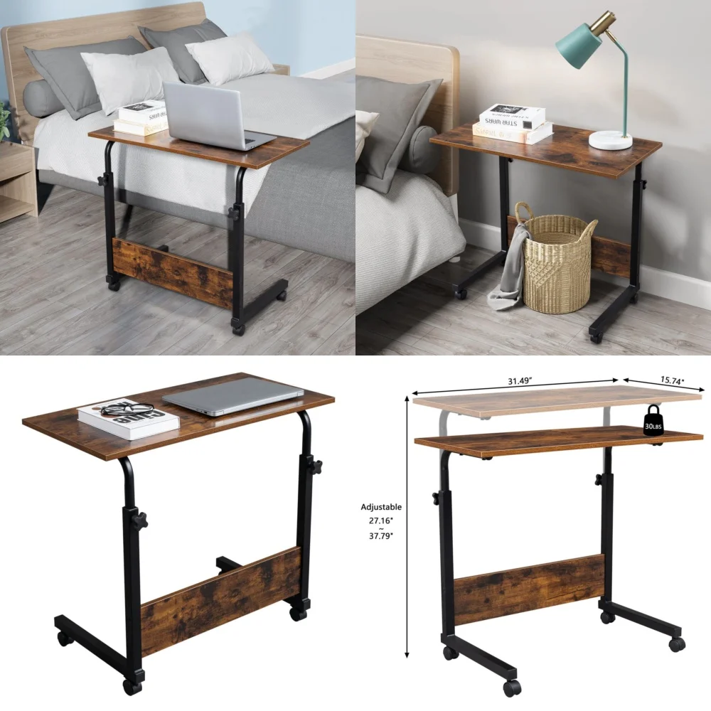 مكاتب الكمبيوتر، مكتب كمبيوتر محمول بارتفاع قابل للتعديل للاستخدام المنزلي للأريكة أو السرير