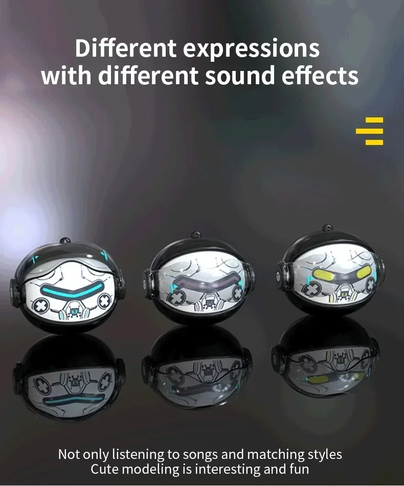 العصرية دوران روبوت TWS سماعة لاسلكية الخيال العلمي سايبر ميكا تأثير الصوت قناع الوجه تغيير تعطي سلسلة سماعات أذن بلوتوث