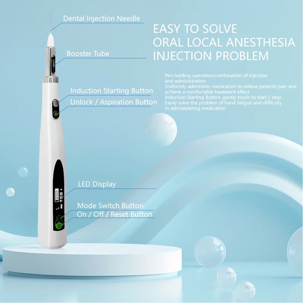 Dental Anesthesia Painless Oral Local Anesthesia Dental Anesthesia Injector Pen LCD Wireless Local Anesthesia Device Tool