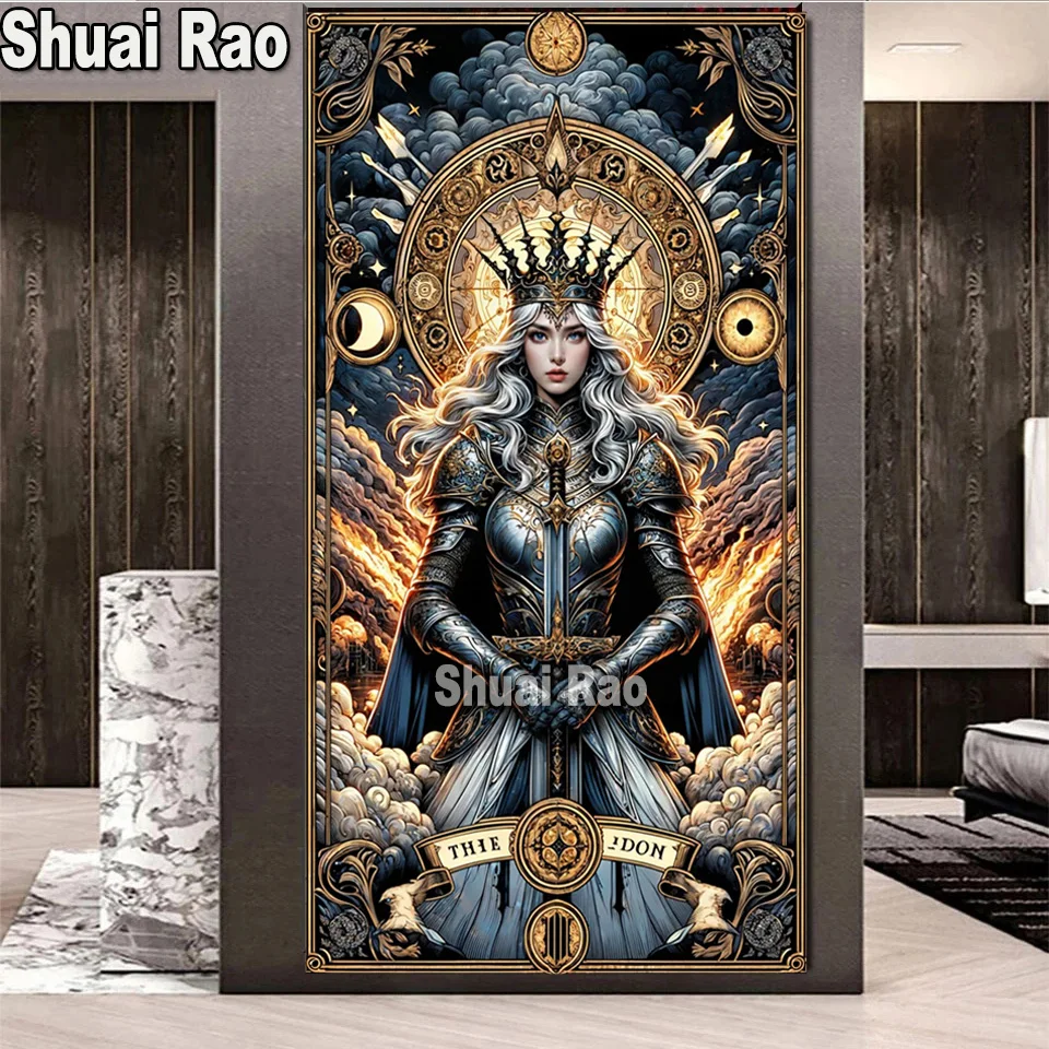 New Large Roman Tarot Goddess diamond painting Full 5D DIY Cross Stitch Kits diamond Mosaic Rhinestones Handicraft Gift Decor,