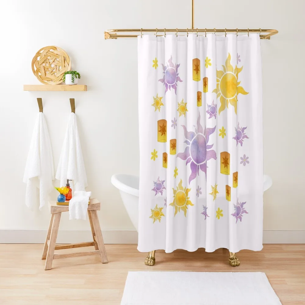 

Tangled Sun Pattern Shower Curtain For Bathrooms With Beautiful Designs Bathroom For Shower Modern Bathroom Accessories Curtain