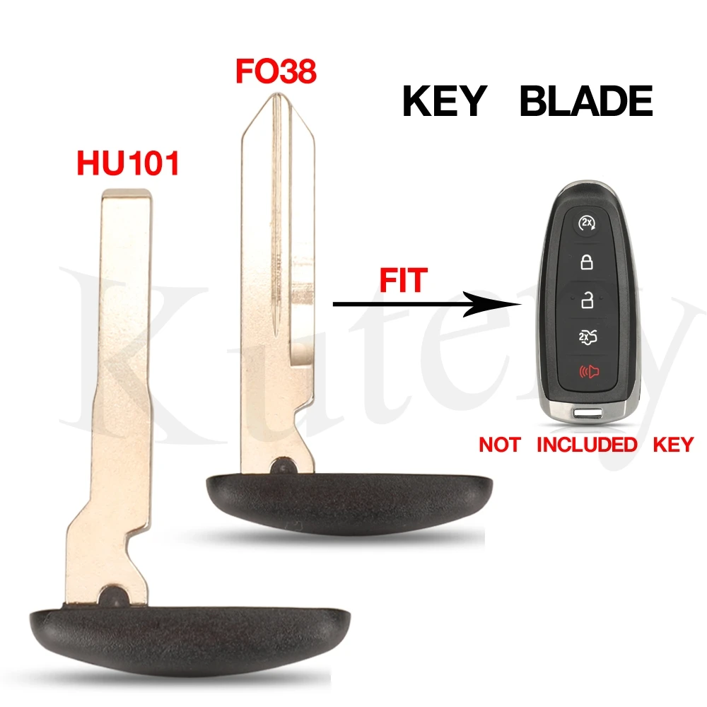 jingyuqin Remote Car Key Blade For Ford Edge Escape Flex Explorer Taurus Housing Uncut FO38 HU101 Blank Blade Replacement