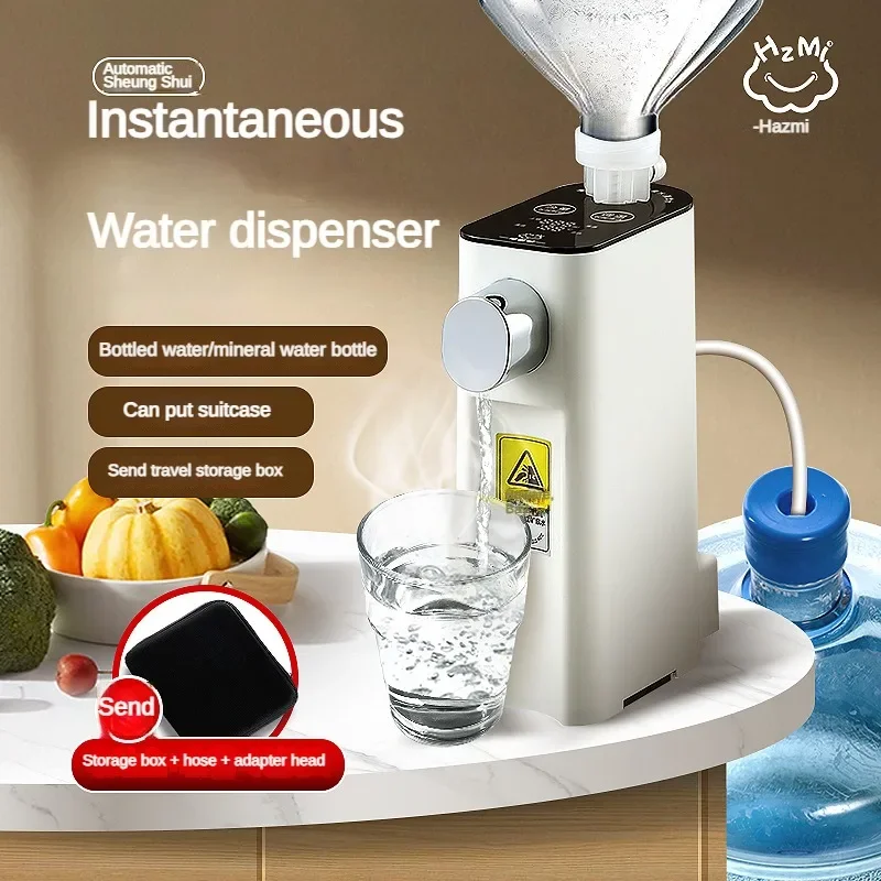 Pequeño dispensador instantáneo de agua, hervidor eléctrico portátil de viaje para remojo de leche, hervidor rápido y dispensador de agua de escritorio