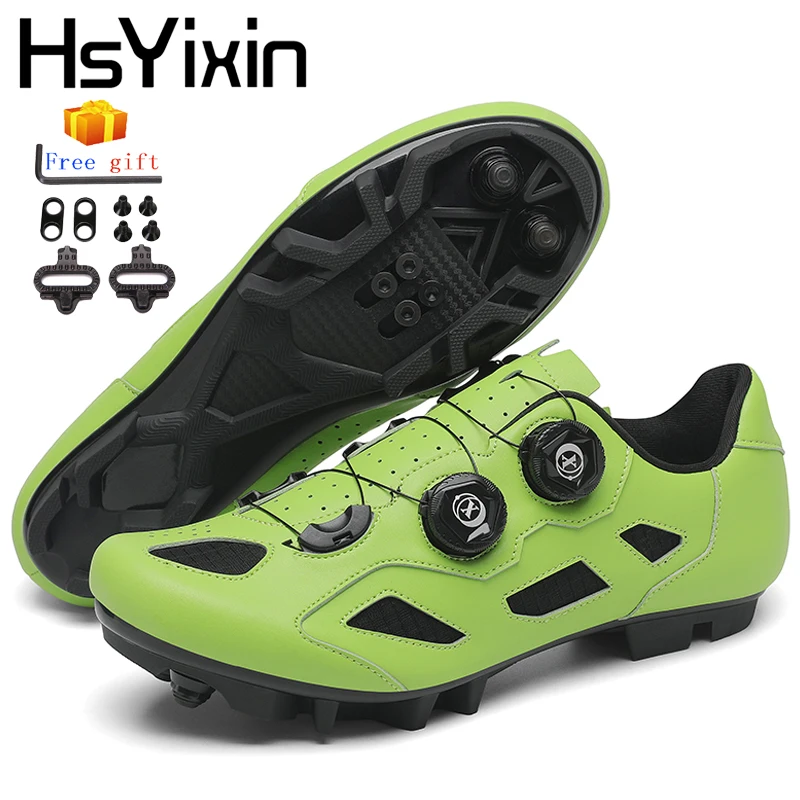 HsYixin-Mountain Bike Sneakers for Men, Bicycle Speed Sneakers, Flat Road Bike Boots, Pedal, Cycling Shoes, Hot Sale